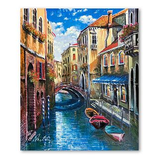 Anatoly Metlan, "Venice" Hand Signed Limited Edition Serigraph on Paper with Letter of Authenticity.