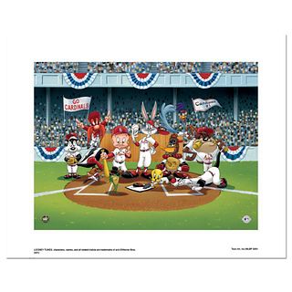 Line Up At The Plate (Cardinals) is a Limited Edition Giclee from Warner Brothers with Hologram Seal and Certificate of Authenticity.