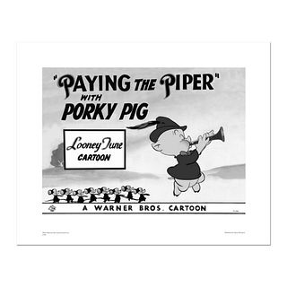 Paying the Piper, Porky Numbered Limited Edition Giclee from Warner Bros. with Certificate of Authenticity.