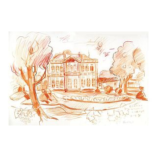 Wayne Ensrud "Chateau Gruaud-Larose (Bordeaux)" Pastel Original Artwork; Hand Signed; COA