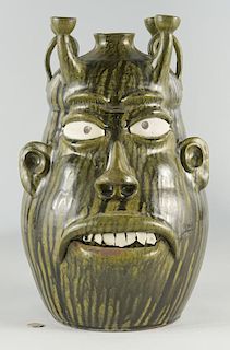 Large Wayne Hewell Pottery Candelabra Jug
