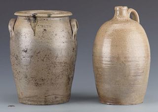 NC James Hays Stoneware Jar & Jug