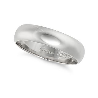 NO RESERVE - CARTIER, A WEDDING BAND RING in platinum, signed Cartier and numbered, stamped Pt950...