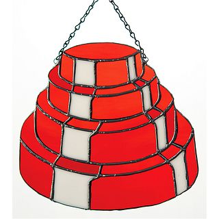 Devo Original &#39;Energy Dome&#39; Stained Glass Hanging Artwork by Andrew D Gore