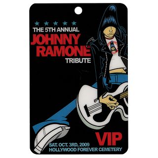 Johnny Ramone 2009 Tribute VIP Pass and (4) Promotional Cards