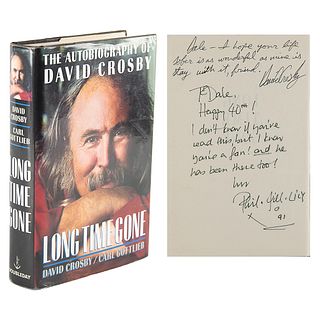 David Crosby and Phil Collins Signed Book