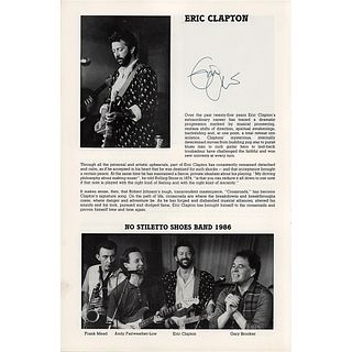 Eric Clapton and Phil Collins Multi-Signed 1988 &#39;Concert by the Lake&#39; Program