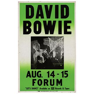 David Bowie 1983 Los Angeles Forum Concert Poster