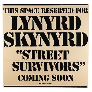 Lynyrd Skynyrd Signed Oversized &#39;Street Survivors&#39; Poster