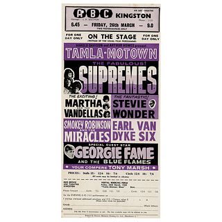 Stevie Wonder and the Supremes 1965 ABC Theatre Handbill