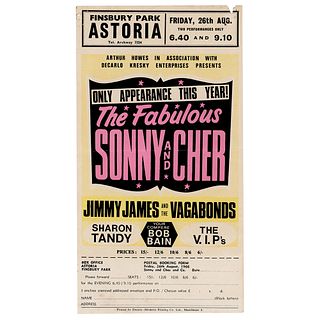 Sonny and Cher 1966 Astoria Theatre (Finsbury Park) Handbill