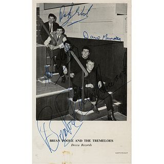 Brian Poole and the Tremeloes Signed Promotional Card