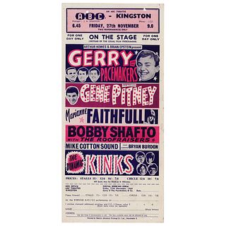 The Kinks 1964 ABC Theatre (Kingston) Handbill