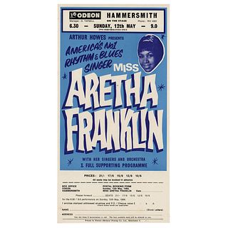 Aretha Franklin 1968 Odeon Theatre (Hammersmith) Handbill