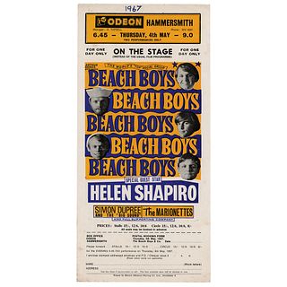 Beach Boys 1967 Odeon Theatre (Hammersmith) Handbill