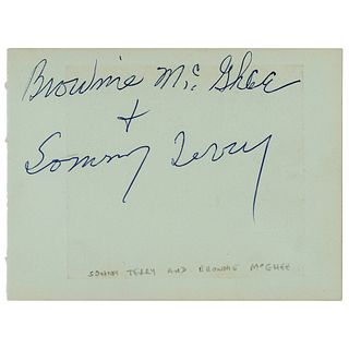 Brownie McGhee and Sonny Terry Signatures