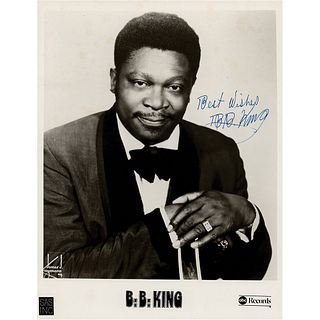 B. B. King Signed Photograph