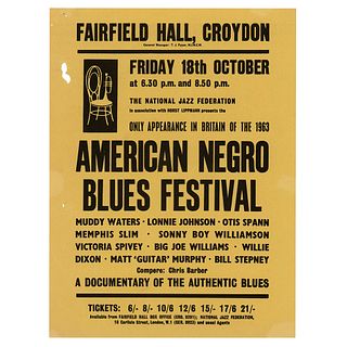 American Negro Blues Festival 1964 Handbill