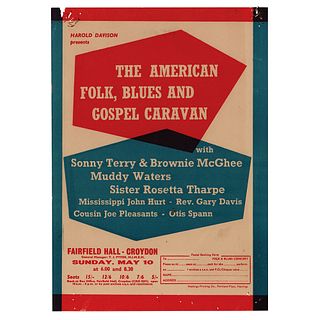 American Folk Blues and Gospel Caravan 1964 Handbill