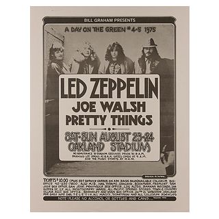 Led Zeppelin 1975 &#39;Day on the Green&#39; Oakland Concert Poster
