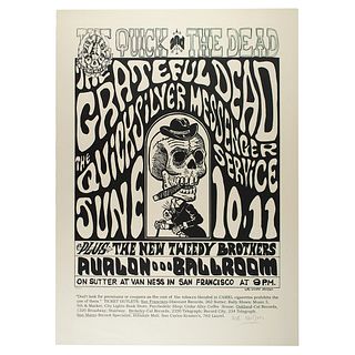 Grateful Dead Limited Edition Oversized Lithograph Signed by Wes Wilson