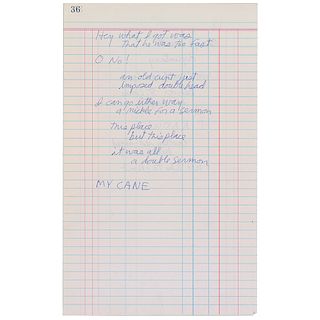 Jim Morrison Handwritten Poem from &#39;127 Fascination&#39; Box