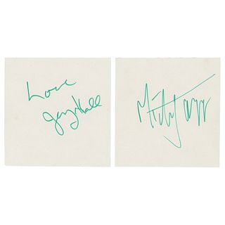 Mick Jagger and Jerry Hall Signatures