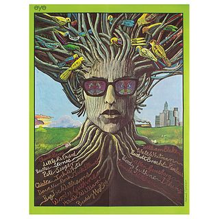 Bob Dylan 1968 Eye Magazine Poster &#39;Musical Roots and Branches&#39;