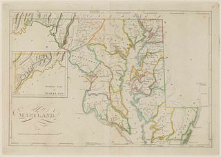 MATHEW CAREY (IRISH-AMERICAN, 1760-1839) MAP OF MARYLAND