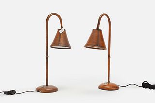 Valenti, Leather Table Lamps (2)