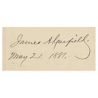 James A. Garfield Signature as President