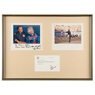 George Bush Signed Photograph and Typed Letter Signed