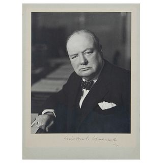Winston Churchill Signed Photograph by Walter Stoneman
