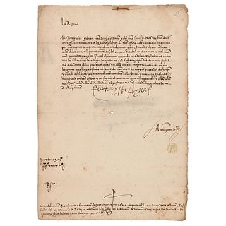 Germaine de Foix Document Signed