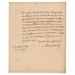 King Stanislaus I of Poland Autograph Letter Signed