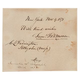 Samuel F. B. Morse Signature