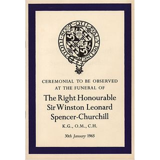 Winston Churchill Funeral Program
