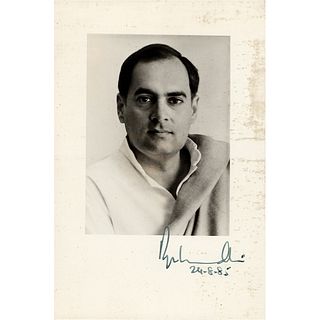 Rajiv Gandhi Signed Photograph