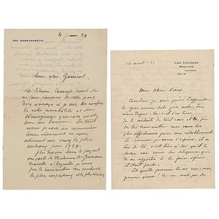 Auguste and Louis Lumiere (2) Autograph Letters Signed