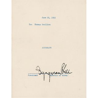 Syngman Rhee Signature