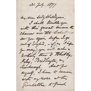 Edward Lear Autograph Letter Signed with Sketch