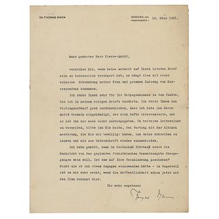Thomas Mann Typed Letter Signed