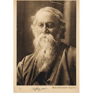 Rabindranath Tagore Signed Photograph