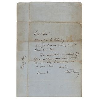 Alexandre Dumas, pere Autograph Letter Signed
