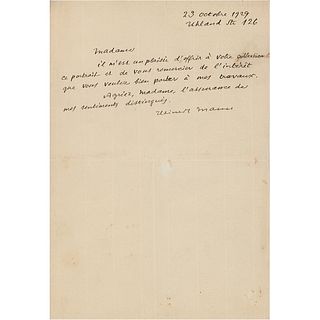 Heinrich Mann Autograph Letter Signed