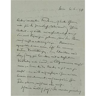 Arthur Schnitzler Autograph Letter Signed