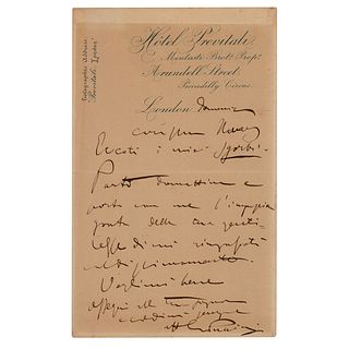 Giacomo Puccini Autograph Letter Signed
