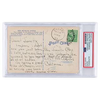 Marilyn Monroe Autograph Letter Signed (1944) as "Norma Jeane"