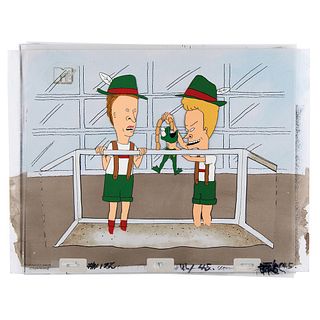 Beavis and Butt-Head production cels and production background from Beavis and Butt-Head