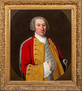 PORTRAIT OF GENERAL SIR WILLIAM PEPPERRELL OIL PAINTING